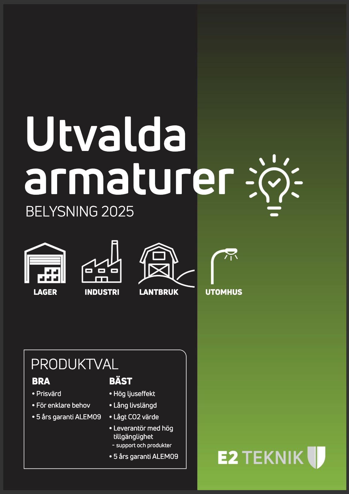 E2 Teknik Broschyr Utvalda Armaturer 2025